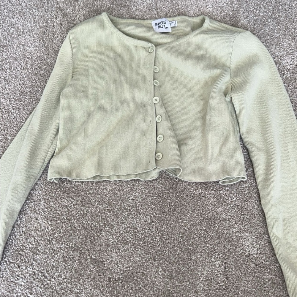 Princess Polly long sleeve cropped shirt